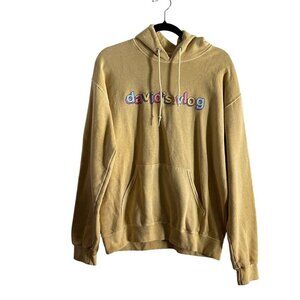 FanJoy David's Vlog Adult Sz M Yellow Colorful Graphic Hooded Sweatshirt